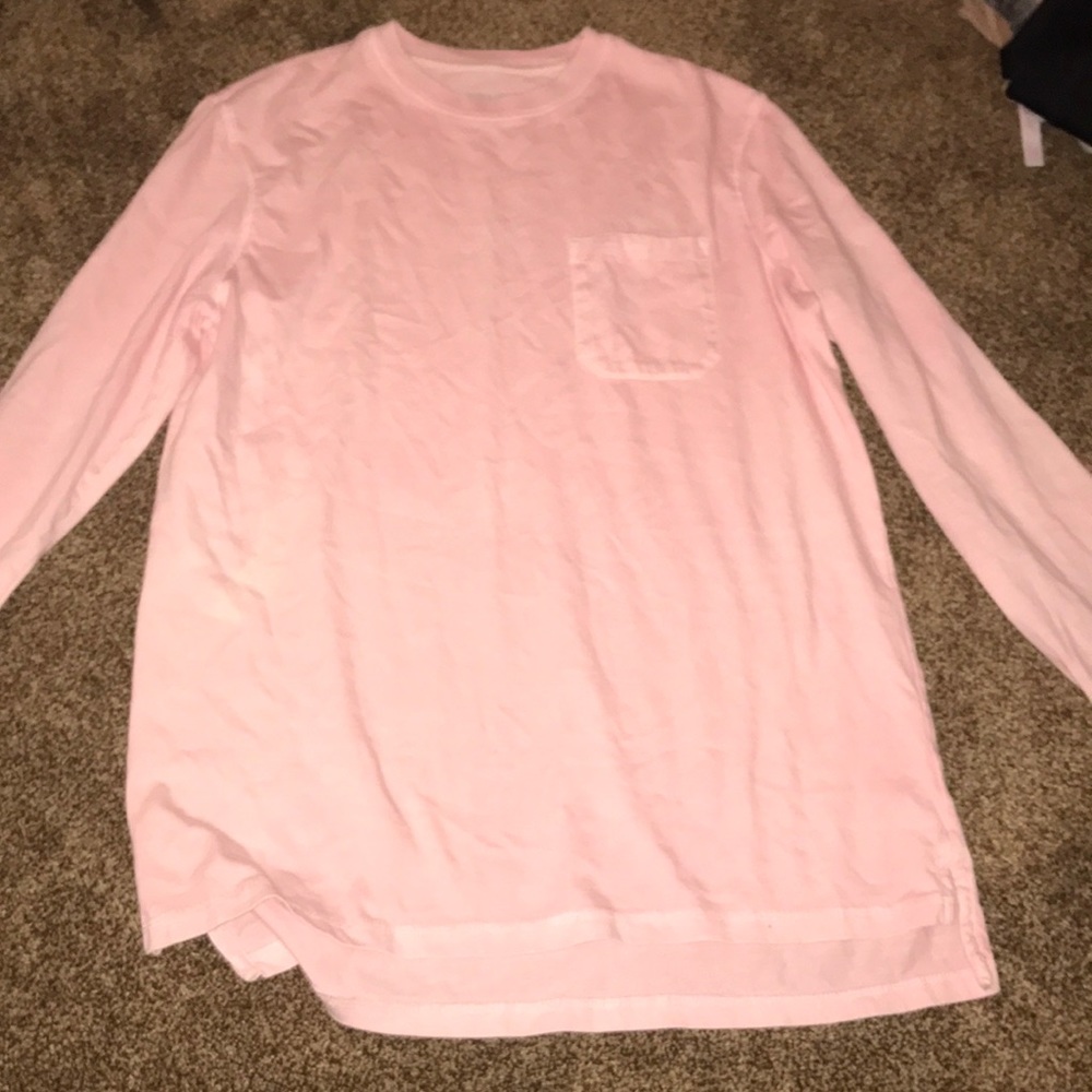 men’s pink long sleeve shirt